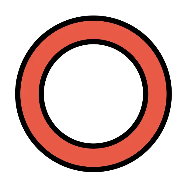 Hollow Red Circle