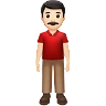 Man Standing: Light Skin Tone Emoji 🧍🏻‍♂️ image - Apple style