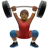 Man Lifting Weights: Medium-Dark Skin Tone