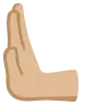 Leftwards Pushing Hand: Medium-Light Skin Tone Emoji 🫷🏼 image - Google Noto Color style
