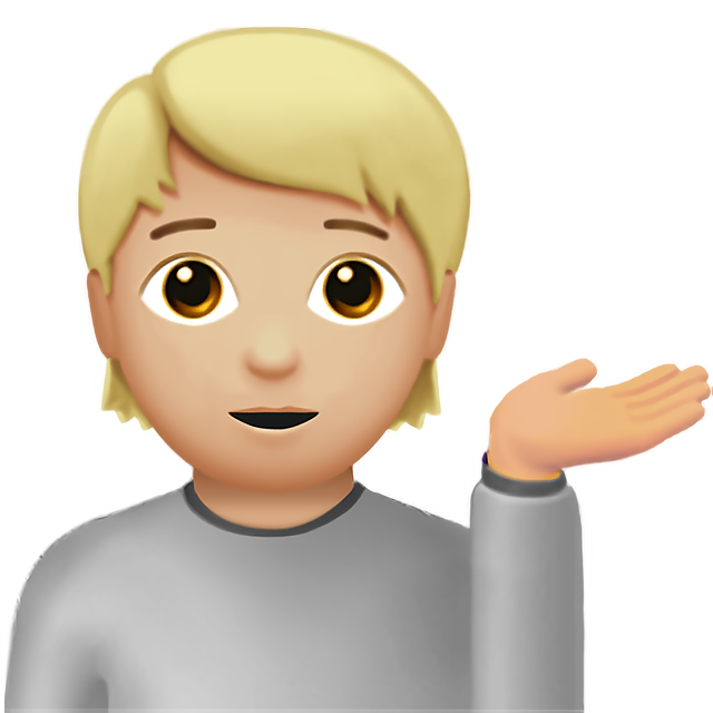 Person Tipping Hand: Medium-Light Skin Tone
