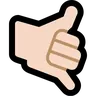 Call Me Hand: Light Skin Tone Emoji 🤙🏻 image - Microsoft Windows 10 Segoe UI Emoji style