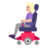 Woman In Motorized Wheelchair: Medium-Light Skin Tone