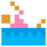 Woman Swimming Emoji 🏊‍♀️ image - SerenityOS style