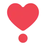 भारी हृदय विस्मयादिबोधक मार्क आभूषण Emoji ❣ image - Tossface style