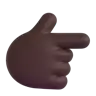 Backhand Index Pointing Right: Dark Skin Tone Emoji 👉🏿 image - Microsoft 3D Fluent style