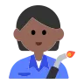 Factory Worker: Medium-Dark Skin Tone Emoji 🧑🏾‍🏭 image - Tossface style
