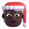 Mx Claus: Dark Skin Tone Emoji 🧑🏿‍🎄 image - Microsoft 3D Fluent style