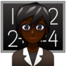 Teacher: Dark Skin Tone Emoji 🧑🏿‍🏫 image - Emojidex style