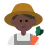 Man Farmer: Dark Skin Tone