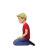 Man Kneeling: Medium-Light Skin Tone