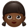 Girl: Medium-Dark Skin Tone Emoji 👧🏾 image - Huawei Harmony OS style