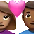 Couple With Heart: Woman, Man, Medium Skin Tone, Medium-Dark Skin Tone
