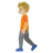 Person Walking: Medium-Light Skin Tone