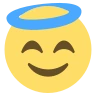 Rosto sorridente com halo Emoji 😇 image - EmojiTwo style