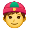 Mann mit Gua Pi Mao Emoji 👲 image - Samsung style