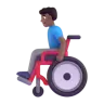 Man In Manual Wheelchair: Medium-Dark Skin Tone Emoji 👨🏾‍🦽 image - Microsoft 3D Fluent style