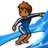 Person Surfing: Medium-Dark Skin Tone
