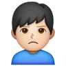 Man Pouting: Light Skin Tone Emoji 🙎🏻‍♂️ image - Samsung style