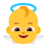 Petit ange auréolé Emoji 👼 image - Microsoft Classic 2D style