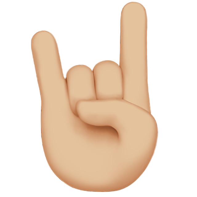 Sign Of The Horns: Medium-Light Skin Tone