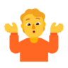 어깨를 으하다 Emoji 🤷 image - Microsoft Classic 2D style