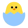 Hatching Chick Emoji 🐣 image - Tossface style