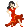 Woman Dancing: Light Skin Tone Emoji 💃🏻 image - Google Noto Color Animated style