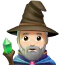 Man Mage: Light Skin Tone Emoji 🧙🏻‍♂️ image - Apple style