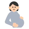 Pregnant Person: Light Skin Tone Emoji 🫄🏻 image - Tossface style