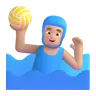 Man Playing Water Polo: Medium-Light Skin Tone Emoji 🤽🏼‍♂️ image - Microsoft 3D Fluent style