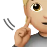 Deaf Person: Medium-Light Skin Tone Emoji 🧏🏼 image - Apple style
