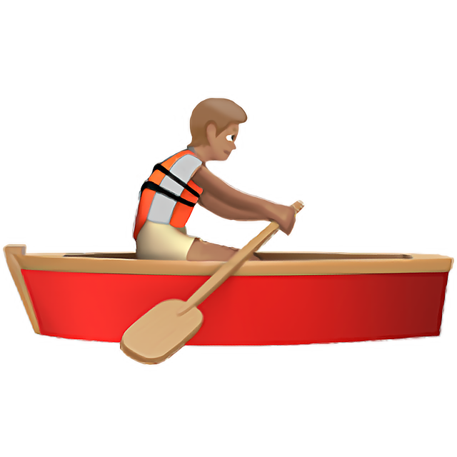 Person Rowing Boat: Medium Skin Tone