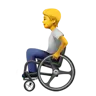 Person In Manual Wheelchair Emoji 🧑‍🦽 image - Apple style