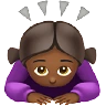 Woman Bowing: Medium-Dark Skin Tone Emoji 🙇🏾‍♀️ image - Apple style