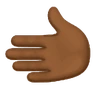 Leftwards Hand: Medium-Dark Skin Tone Emoji 🫲🏾 image - Huawei Harmony OS style