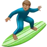 Man Surfing: Medium Skin Tone Emoji 🏄🏽‍♂️ image - Apple style