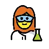 Woman Scientist Emoji 👩‍🔬 image - OpenMoji style