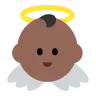Baby Angel: Medium-Dark Skin Tone Emoji 👼🏾 image - Tossface style