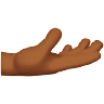 Palm Up Hand: Medium-Dark Skin Tone Emoji 🫴🏾 image - Apple style