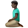 Man Kneeling: Dark Skin Tone Emoji 🧎🏿‍♂️ image - WhatsApp style