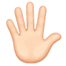 Hand With Fingers Splayed: Light Skin Tone Emoji 🖐🏻 image - Huawei Harmony OS style