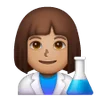 Woman Scientist: Medium Skin Tone Emoji 👩🏽‍🔬 image - Samsung style