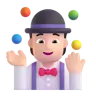 Person Juggling: Light Skin Tone Emoji 🤹🏻 image - Microsoft 3D Fluent style