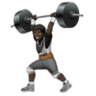 Person Lifting Weights: Dark Skin Tone Emoji 🏋🏿 image - Huawei Harmony OS style