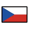 Flag: Czechia Emoji 🇨🇿 image - OpenMoji style