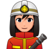 Firefighter: Medium-Light Skin Tone Emoji 🧑🏼‍🚒 image - Emojidex style