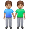 Men Holding Hands: Medium Skin Tone Emoji 👬🏽 image - Samsung style