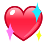 Corazón brillante Emoji 💖 image - Emojidex style
