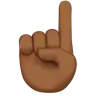 Index Pointing Up: Medium-Dark Skin Tone Emoji ☝🏾 image - Apple style